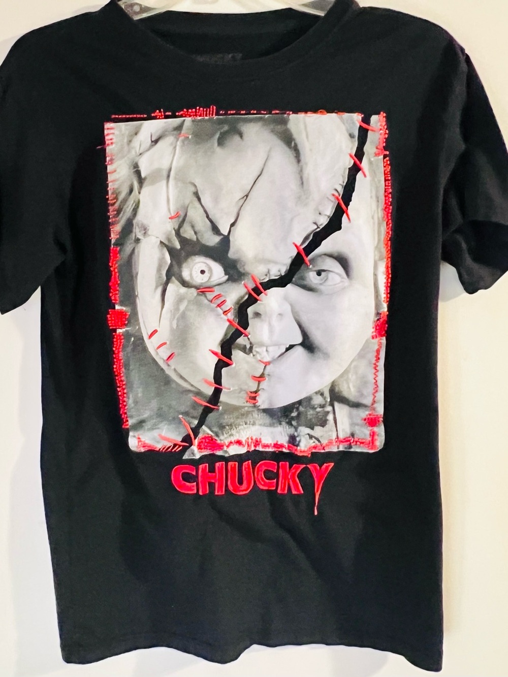 Chucky Doll Graphic T‑Shirt in Black S